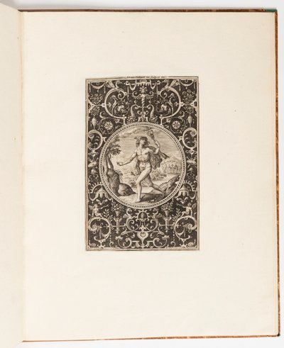 Mercurius, plaat uit een serie van 6 ornamentale ontwerpen met het Oordeel van Paris door Adriaen Collaert