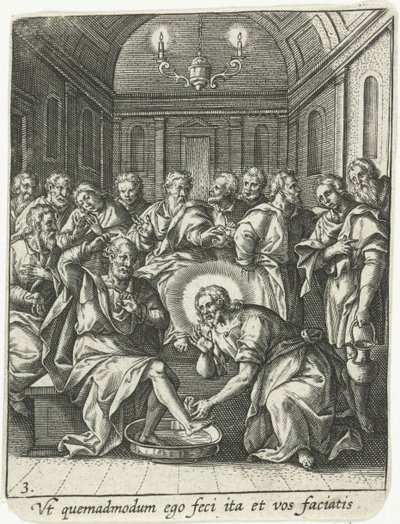 Voetwassing door Adriaen Collaert