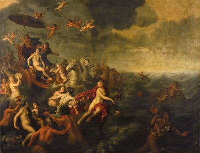 Galatea en Acis door Adriaen I van Nieulandt