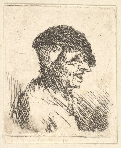 Hoofd van een boer, 17e eeuw door Adriaen Jansz. van Ostade