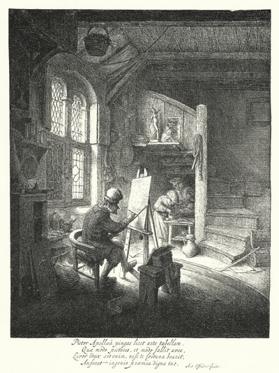 De Schilder (gravure) door Adriaen Jansz. van Ostade