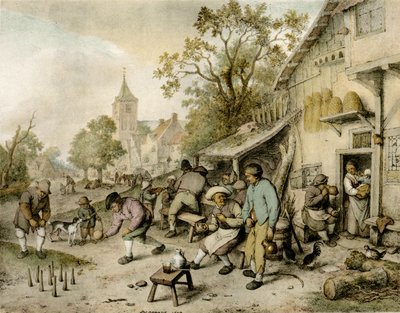 De kegelaars door Adriaen Jansz. van Ostade
