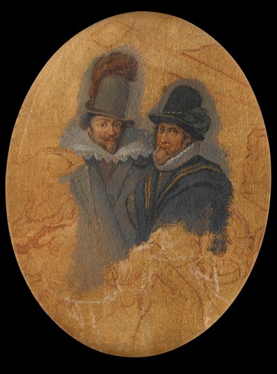 Portret van prinsen Maurits (1567-1625) en Frederik Hendrik (1584-1647) door Adriaen Pietersz van de Venne