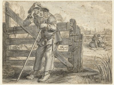 De waanzinnige liefde van Dikke Leendert en Lijsje Teunis, met Joncker Maerten door Adriaen Pietersz van de Venne