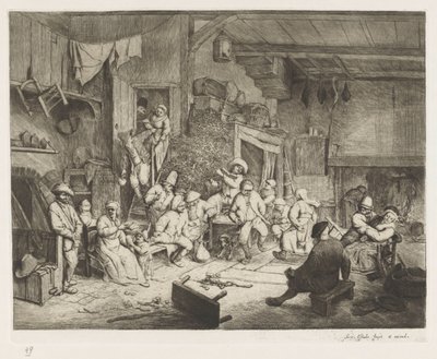 Dans in de herberg door Adriaen van Ostade