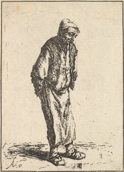 Boer met Handen Achter zijn Rug door Adriaen van Ostade