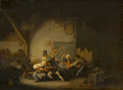 Boeren maken vrolijk door Adriaen van Ostade