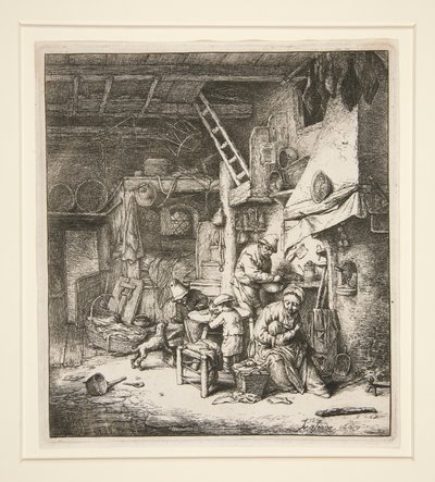 De familie door Adriaen van Ostade
