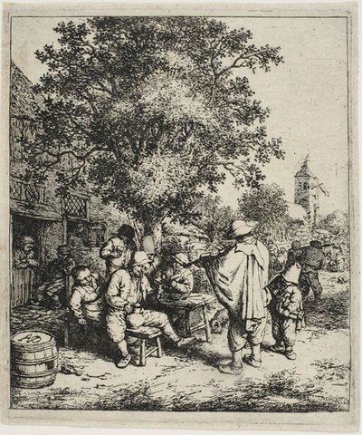 De Violist en de Draailierjongen door Adriaen van Ostade
