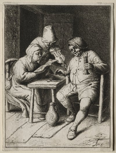 De zanger door Adriaen van Ostade