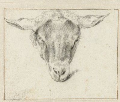 Schapenkop, van voren door Adriaen van de Velde (attributed to)