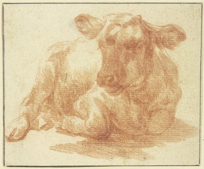 Liggend vee naar rechts door Adriaen van de Velde