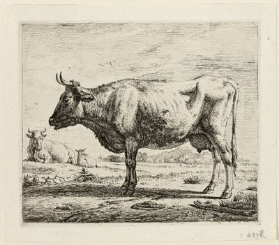 Twee koeien en een schaap door Adriaen van de Velde