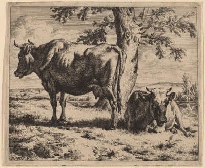 Twee Koeien onder een Boom door Adriaen van de Velde
