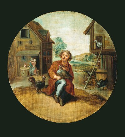 Op het erf door Adriaen van de Venne