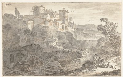 Italiaans landschap door Adriaen van der Cabel