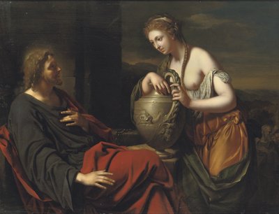 Christus en de vrouw uit Samaria bij de put door Adriaen van der Werff