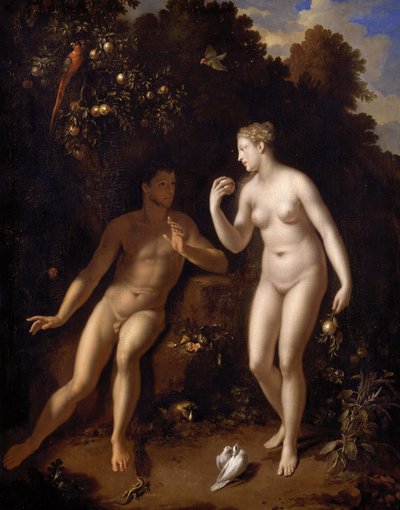 Frans: Adam et Ève près de l