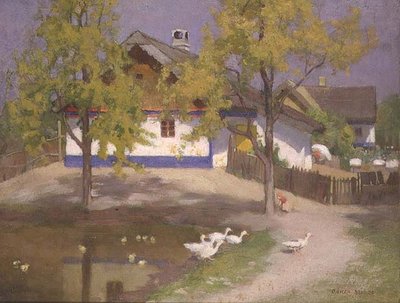 Een Slavisch huisje in Kalocsa, ca. 1905-07 door Adrian Scott Stokes