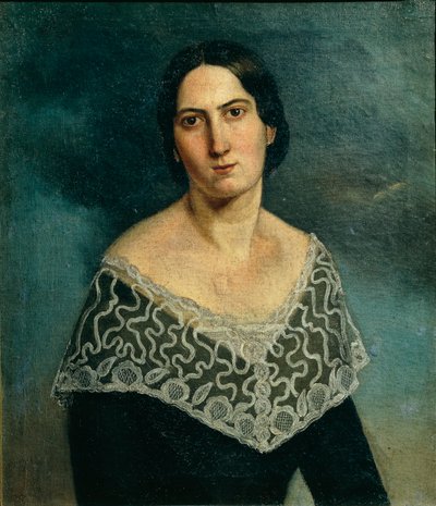 Portret van mevrouw Bonini Gardi door Adriano Baldini