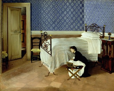 Interieur met een Figuur door Adriano Cecioni