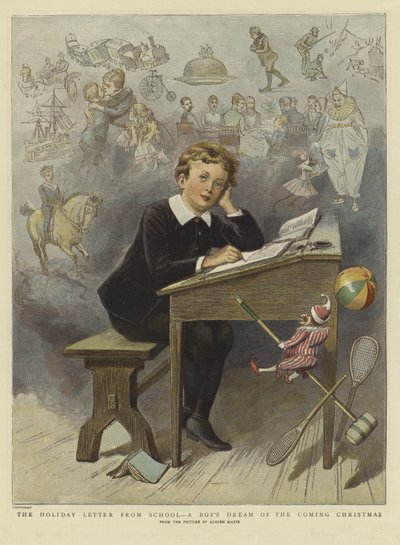 De Vakantiebrief van School door Adrien Emmanuel (after) Marie