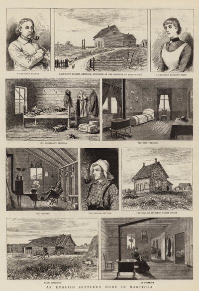 Het Huis van een Engelse Kolonist in Manitoba door Adrien Emmanuel Marie