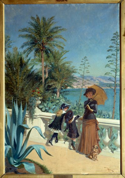 Terras in Monte Carlo door Adrien Emmanuel Marie
