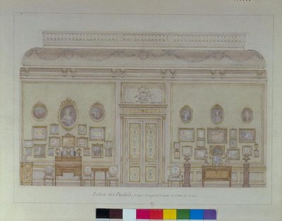 De Salon des Pastels in het appartement van Jacques Doucet door Adrien Karbowsky