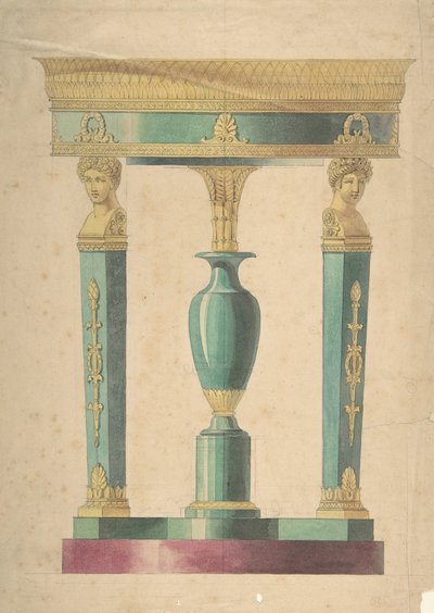 Ontwerp voor een tafel, begin 19e eeuw door Adrien Louis Marie Cavelier.