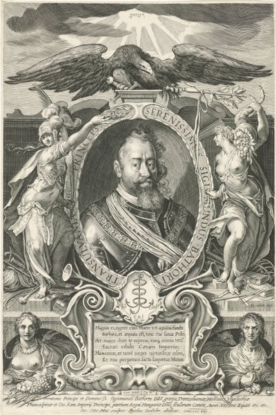 Portret van Sigismund Báthory, prins van Transsylvanië door Egidius  Sadeler (II)