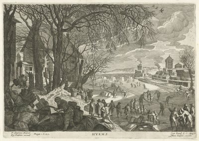 Winter (De vier seizoenen) door Egidius  Sadeler (II)