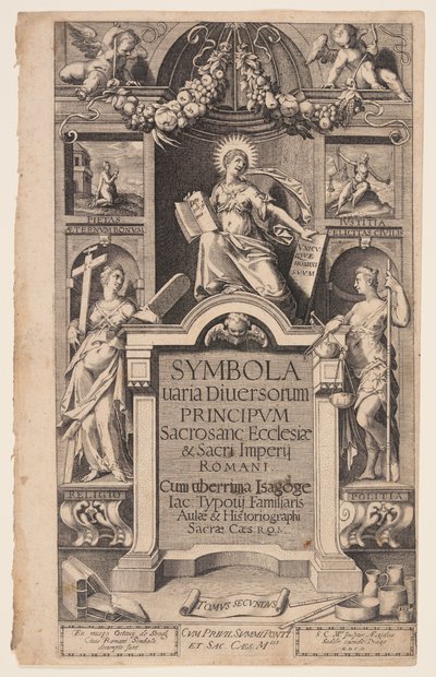 Titelpagina van Symbola varia diversorum door Aegidius Sadeler II