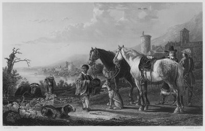 De Neger-Pagina, uit het schilderij in de Koninklijke Collectie (gravure) door Aelbert (after) Cuyp