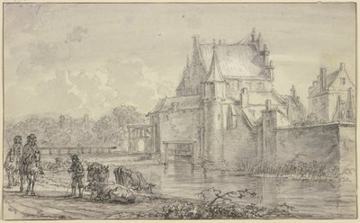 De oude Delftse Poort in Rotterdam door Aelbert Cuyp