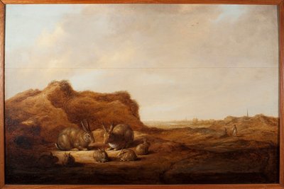 Landschap met konijnen door Aelbert Cuyp