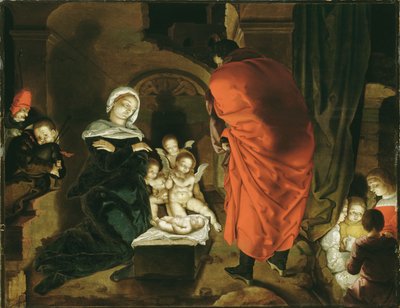 De Geboorte van Christus door Aertgen Claesz. Leyden van