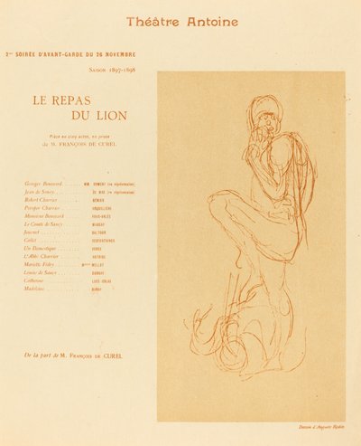 De maaltijd van de leeuw door after Auguste Rodin