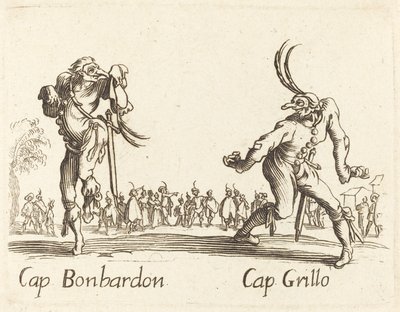 Kapitein Bonbardon en Kapitein Grillo door After Jacques Callot