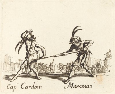 Kapitein Cardoni en Maramao door After Jacques Callot