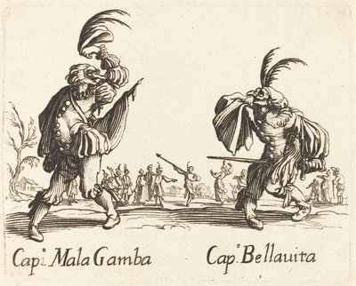 Kapitein Mala Gamba en Kapitein Bellavita door After Jacques Callot