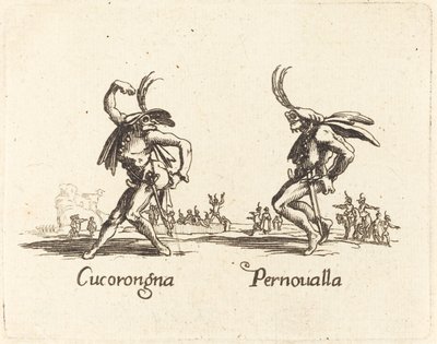 Cucorongna en Pernoualla door After Jacques Callot