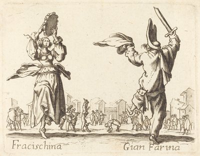 Fracischina en Gian Farina door After Jacques Callot