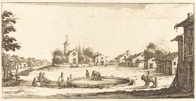 Landschap door After Jacques Callot