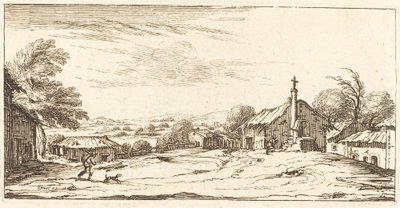 Landschap door After Jacques Callot