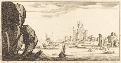 Landschap door After Jacques Callot