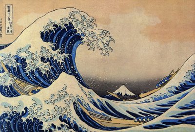 Achter de grote golf bij Kanagawa door After Katsushika Hokusai