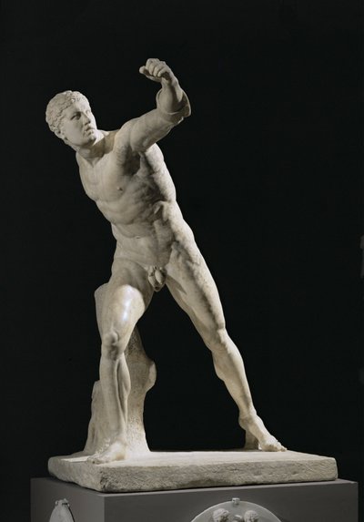 De Borghese gladiator, gevonden in Anzio, Italië rond ... door Agasias Agasias