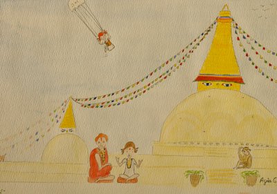 De Reis, Kathmandu door Agnes Girardon