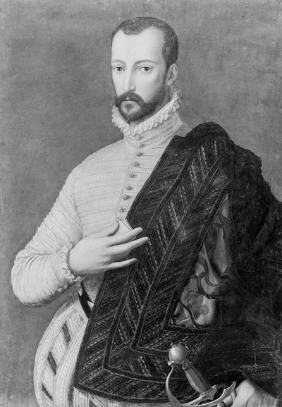 Portret van een man door Agnolo Bronzino